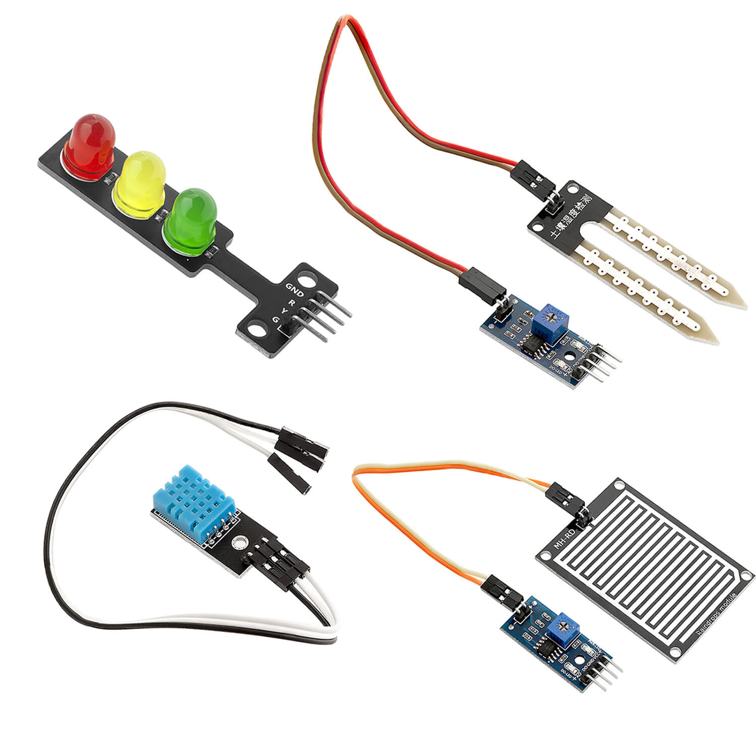 16 in 1 Kit Zubehörset mit Sensoren und Modulen für Raspberry Pi kompatibel mit Arduino