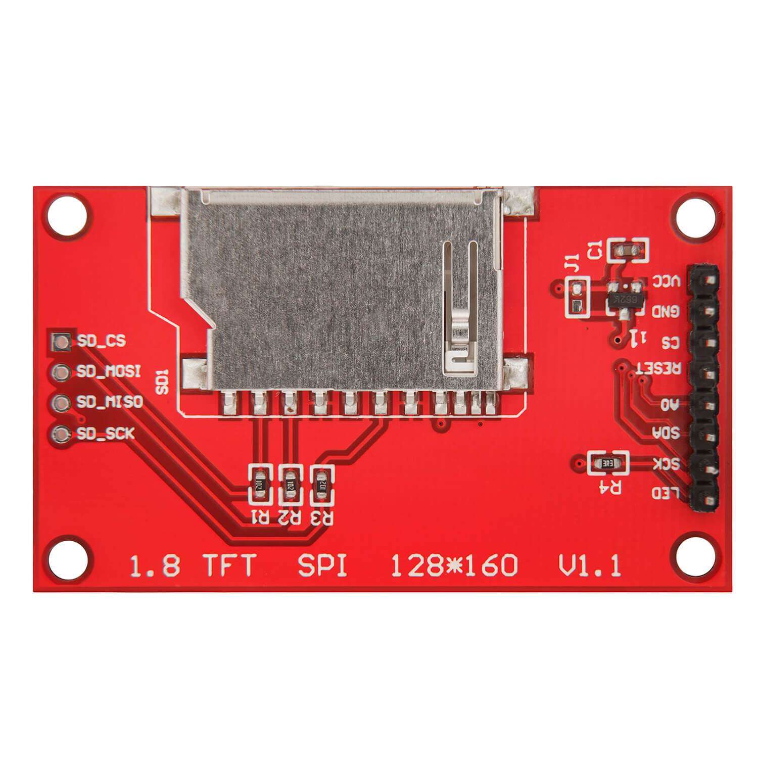 1,8 Zoll SPI TFT Display 128 x 160 Pixeln ST7735 kompatibel mit Arduino und Raspberry Pi