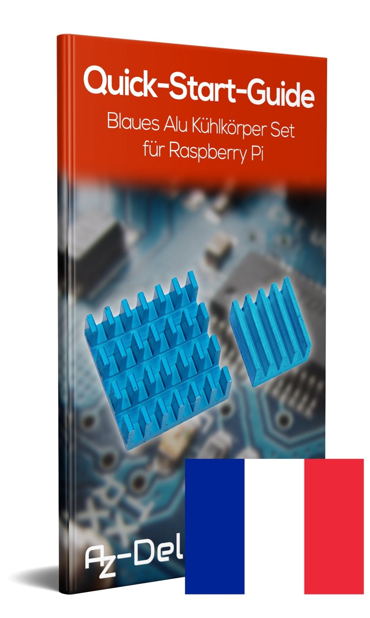Kit dissipateur de chaleur en cuivre bleu pour Raspberry Pi 3 modèle B