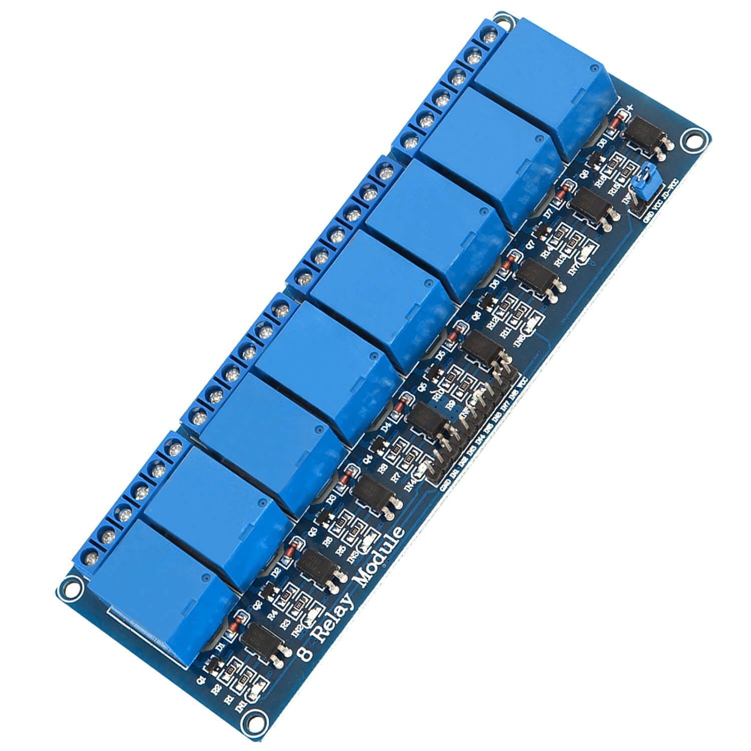 8-Relais Modul 5V mit Optokoppler Low-Level-Trigger kompatibel mit Arduino und Raspberry Pi