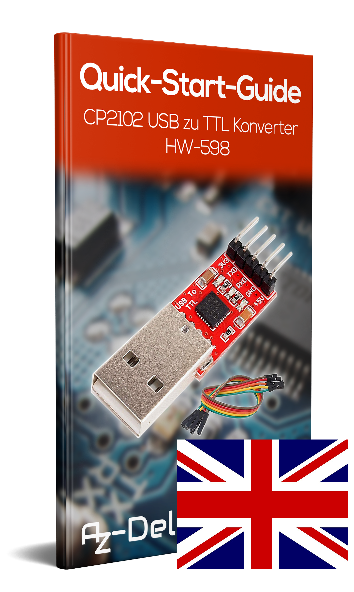 CP2102 USB zu TTL Konverter HW-598 für 3,3V und 5V mit Jumper Kabel