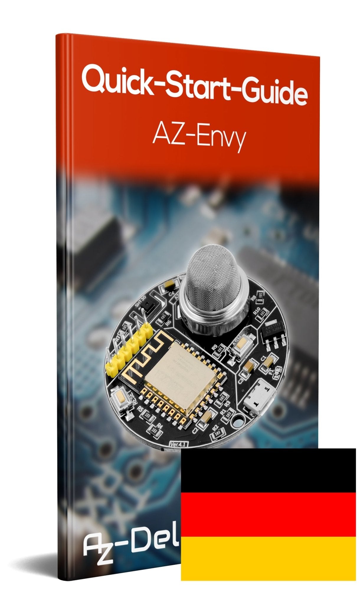 AZ-Envy Wlan ESP8266-12F Umwelt Entwicklungsboard mit Feuchtigkeits- und Luftqualitätssensor (MQ-2 und SHT30) - AZ-Delivery