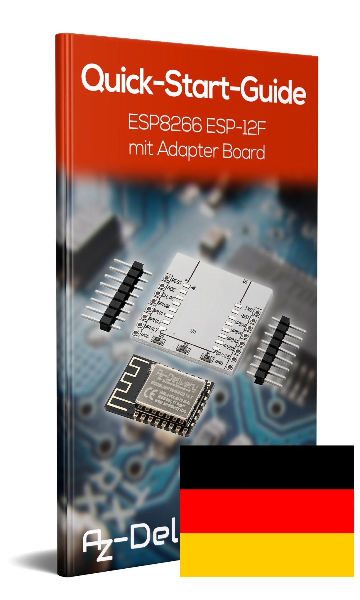 ESP8266 ESP-12F verbesserte Version zu ESP-12E, Wireless remote serielles WLAN WIFI Modul für Raspberry Pi und Mikrocontroller mit gratis Adapter Board! - AZ-Delivery