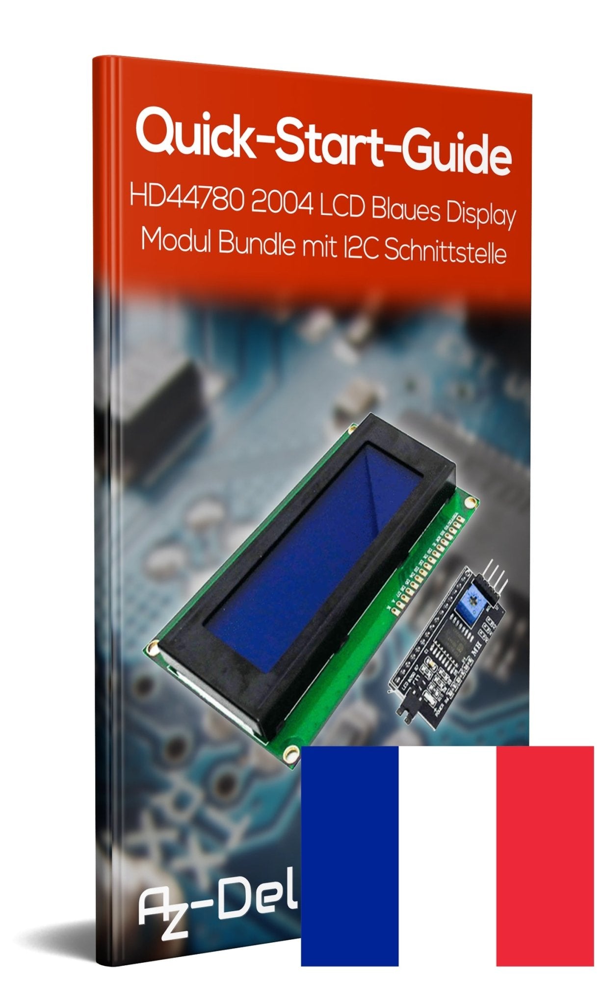 HD44780 2004 LCD Display Bundle 4x20 Zeichen mit I2C Schnittstelle Blau - AZ-Delivery