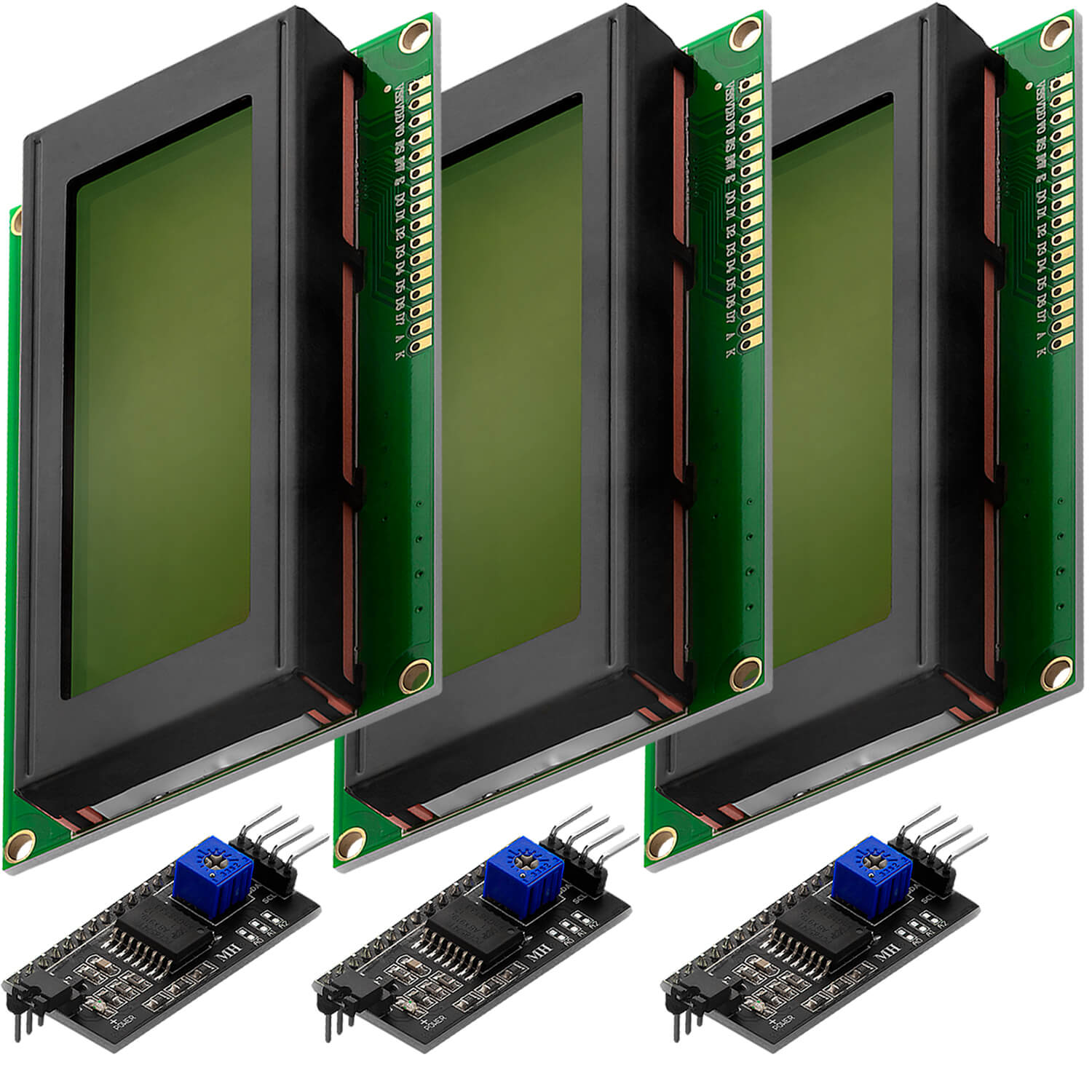 HD44780 2004 LCD Display Bundle 4x20 Zeichen mit I2C Schnittstelle Grün - AZ-Delivery