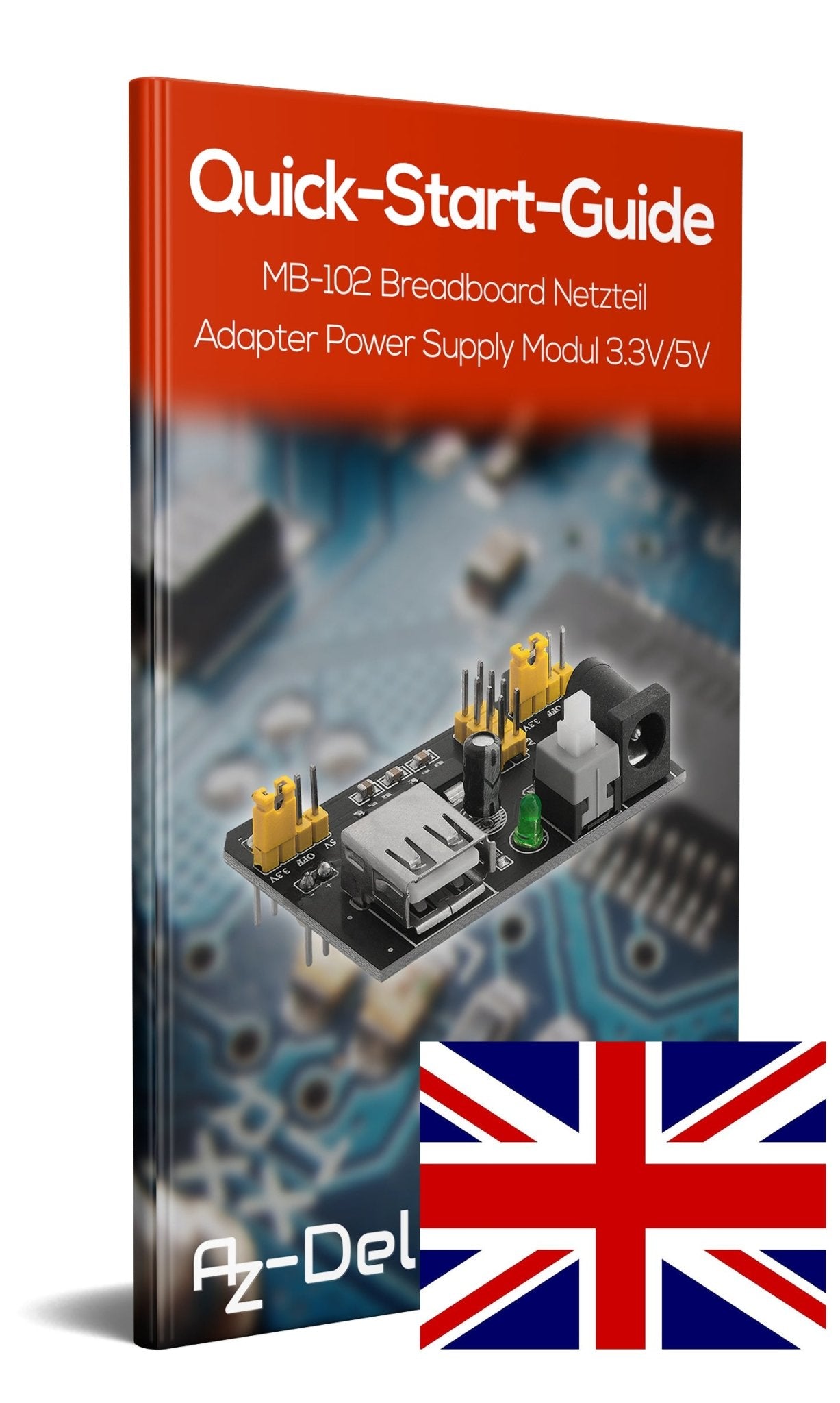MB102 Breadboard Netzteil Adapter Power Supply Modul 3.3V/5V - AZ-Delivery