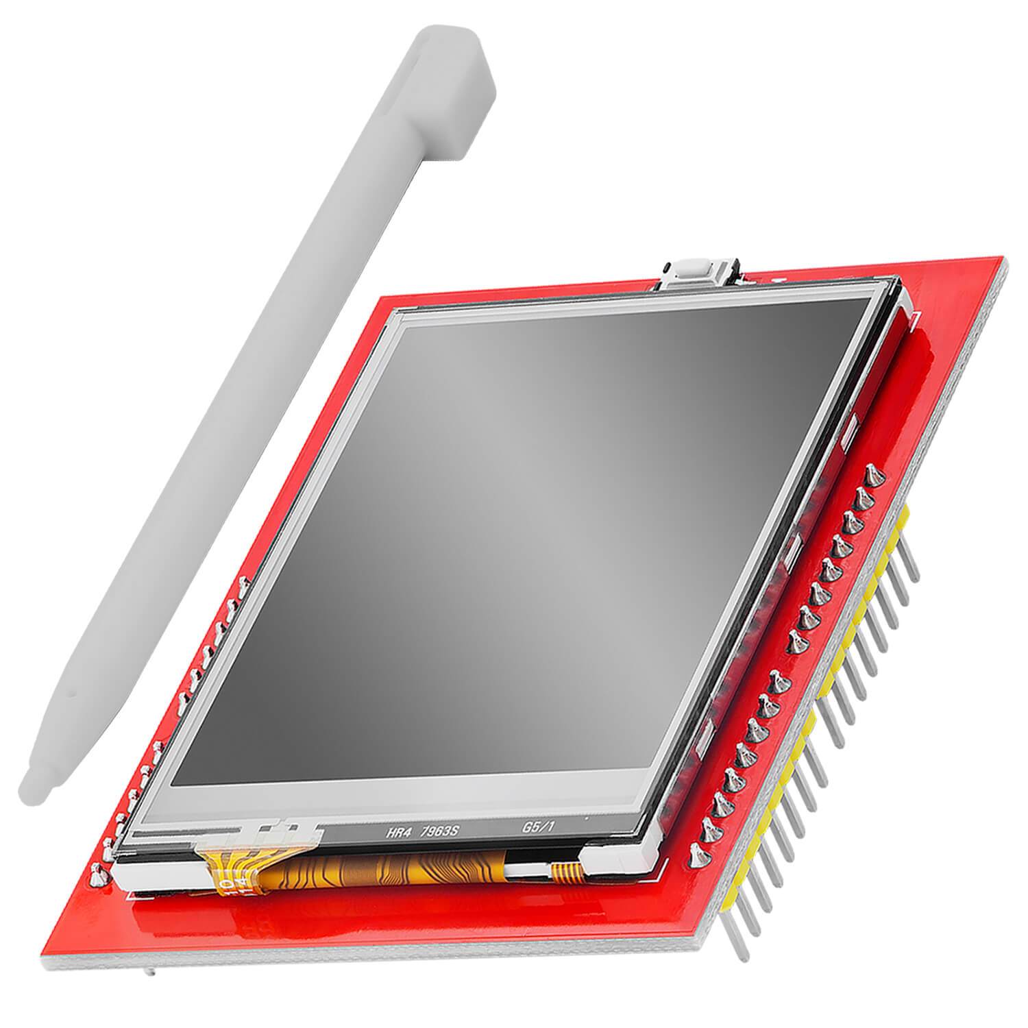 Mikrocontroller AZ-ATmega328-Board mit Touch Display Shield 2,4" TFT LCD - AZ-Delivery