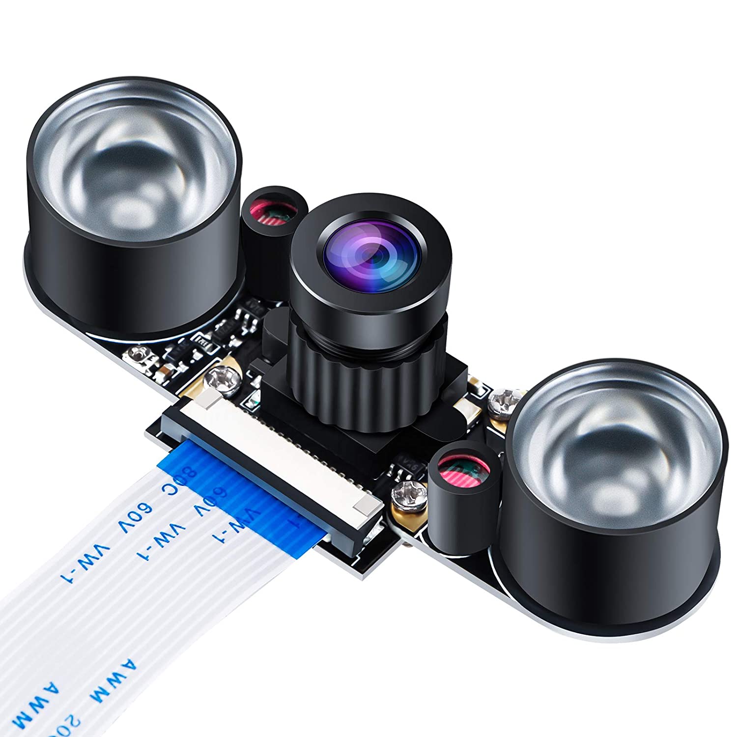 Raspberry Pi Kamera Nachtsicht Infrarot Kameramodul 5MP OV5647 Webcam Einstellbare Kamera Video 1080p für Raspberry Pi Modell 2B 2B + 3B 3B + 4B - AZ-Delivery