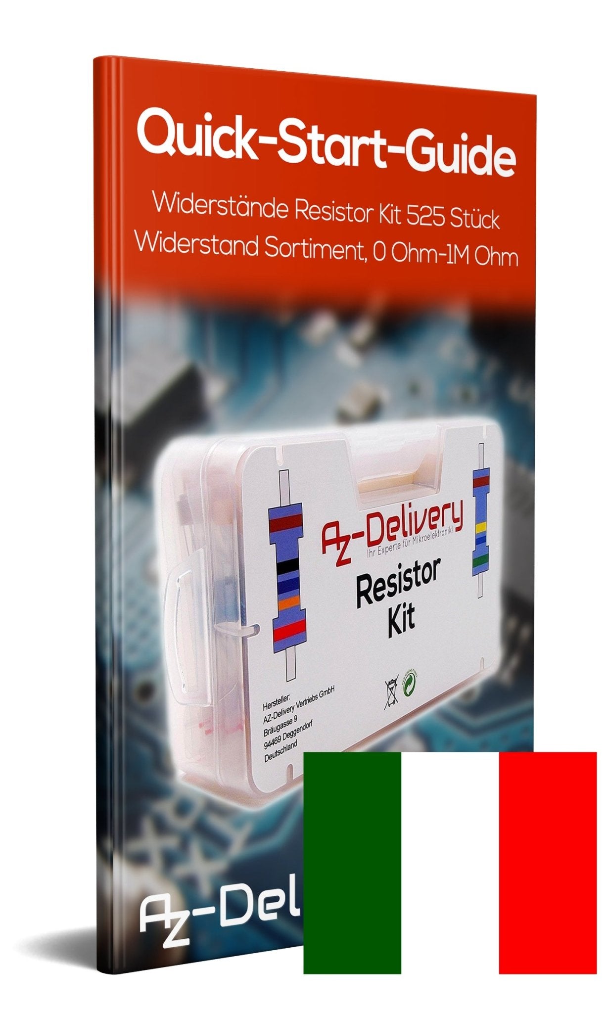 Widerstände Resistor Kit 525 Stück Widerstand Sortiment, 0 Ohm -1M Ohm - AZ-Delivery