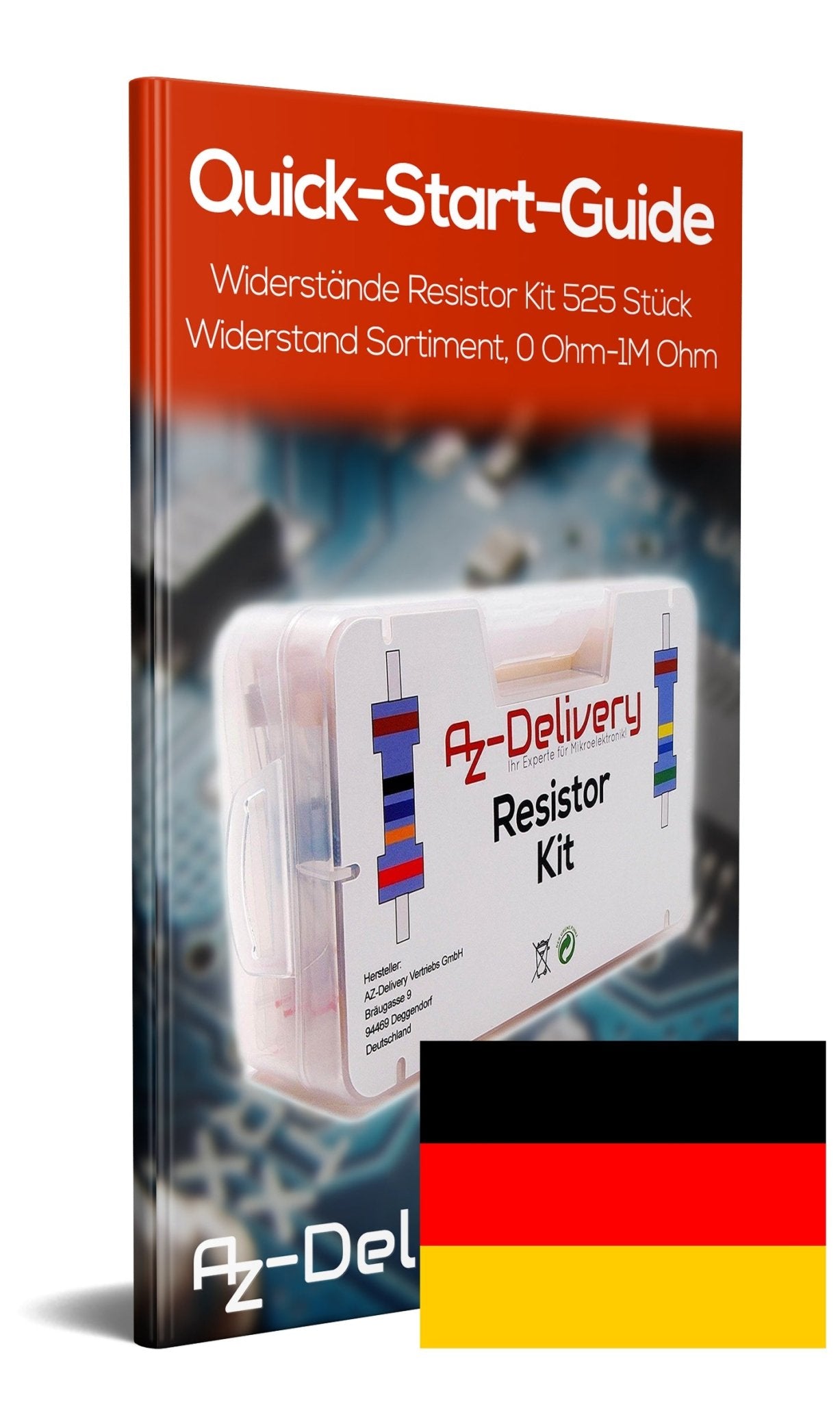 Widerstände Resistor Kit 525 Stück Widerstand Sortiment, 0 Ohm -1M Ohm - AZ-Delivery